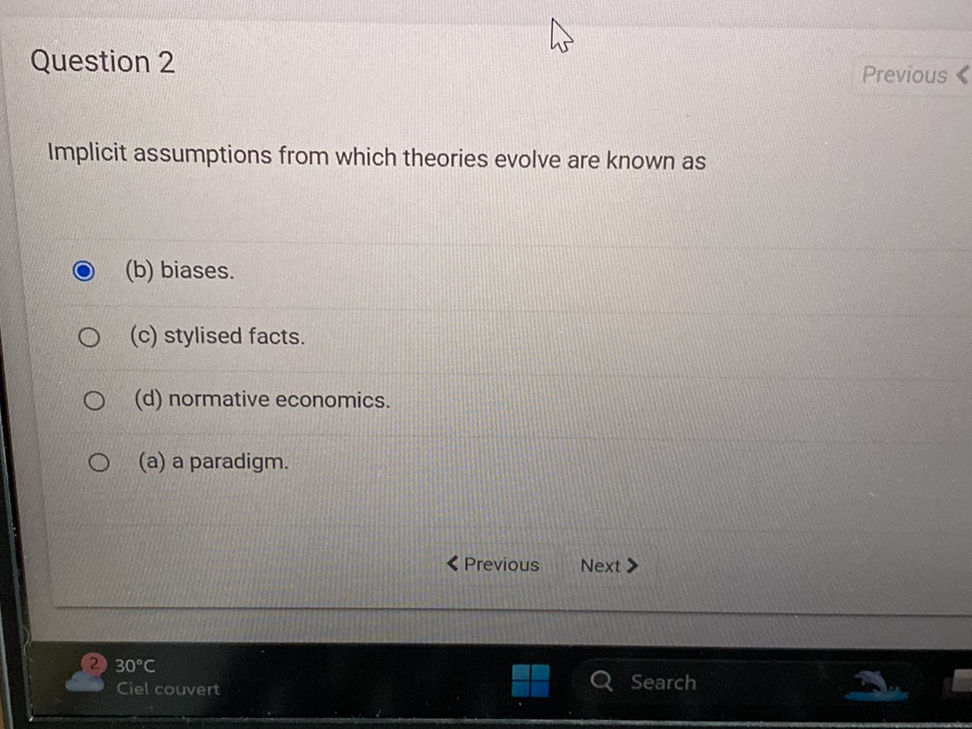 Question 2 Implicit assumptions from which | StudyX