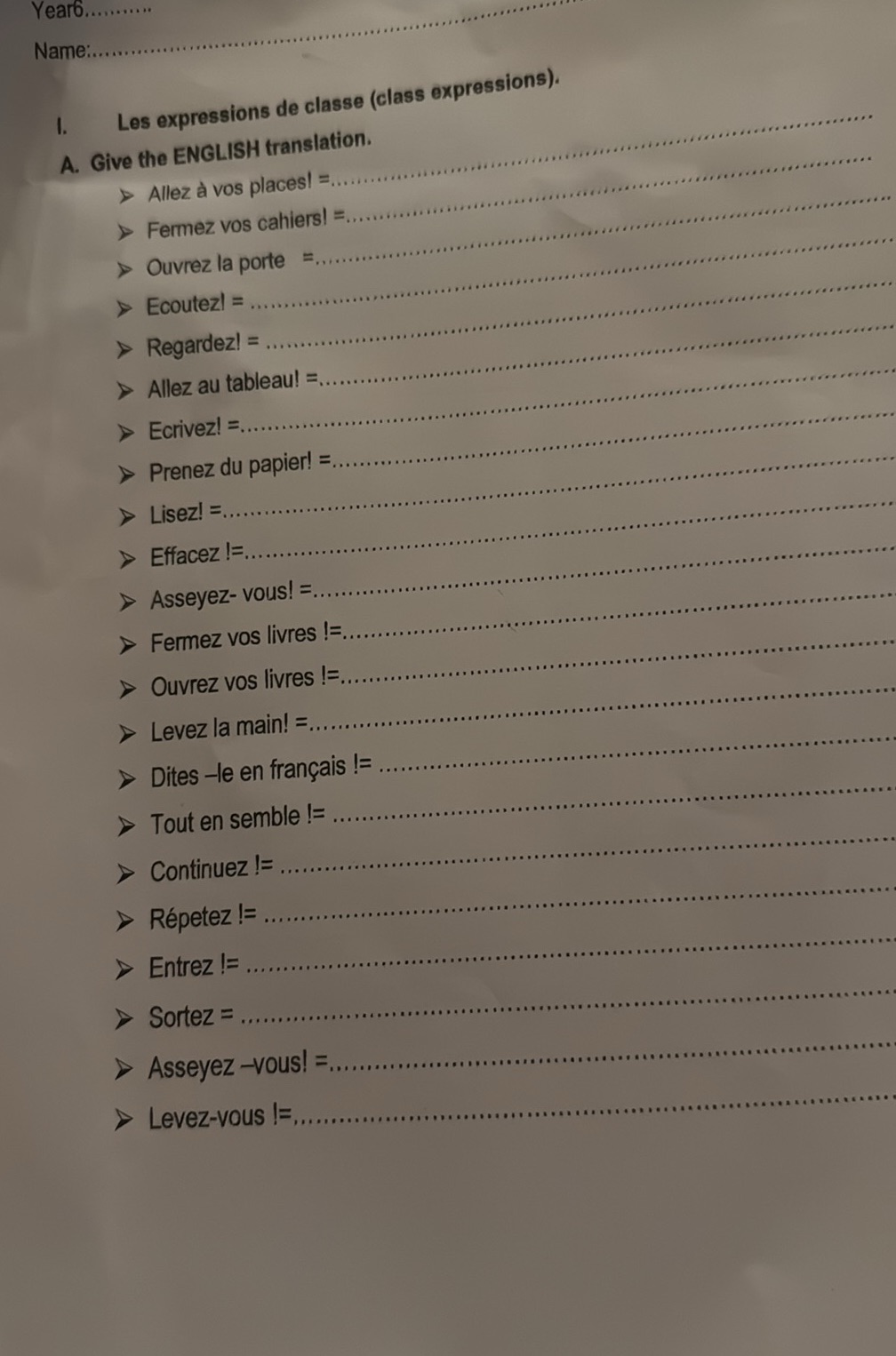First Class Expression I. Les expressions de classe (class | StudyX