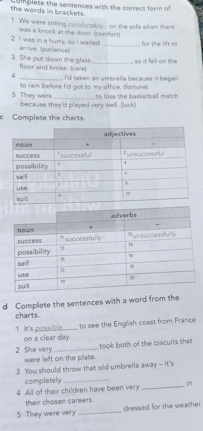 Complete the sentences with the correct form | StudyX