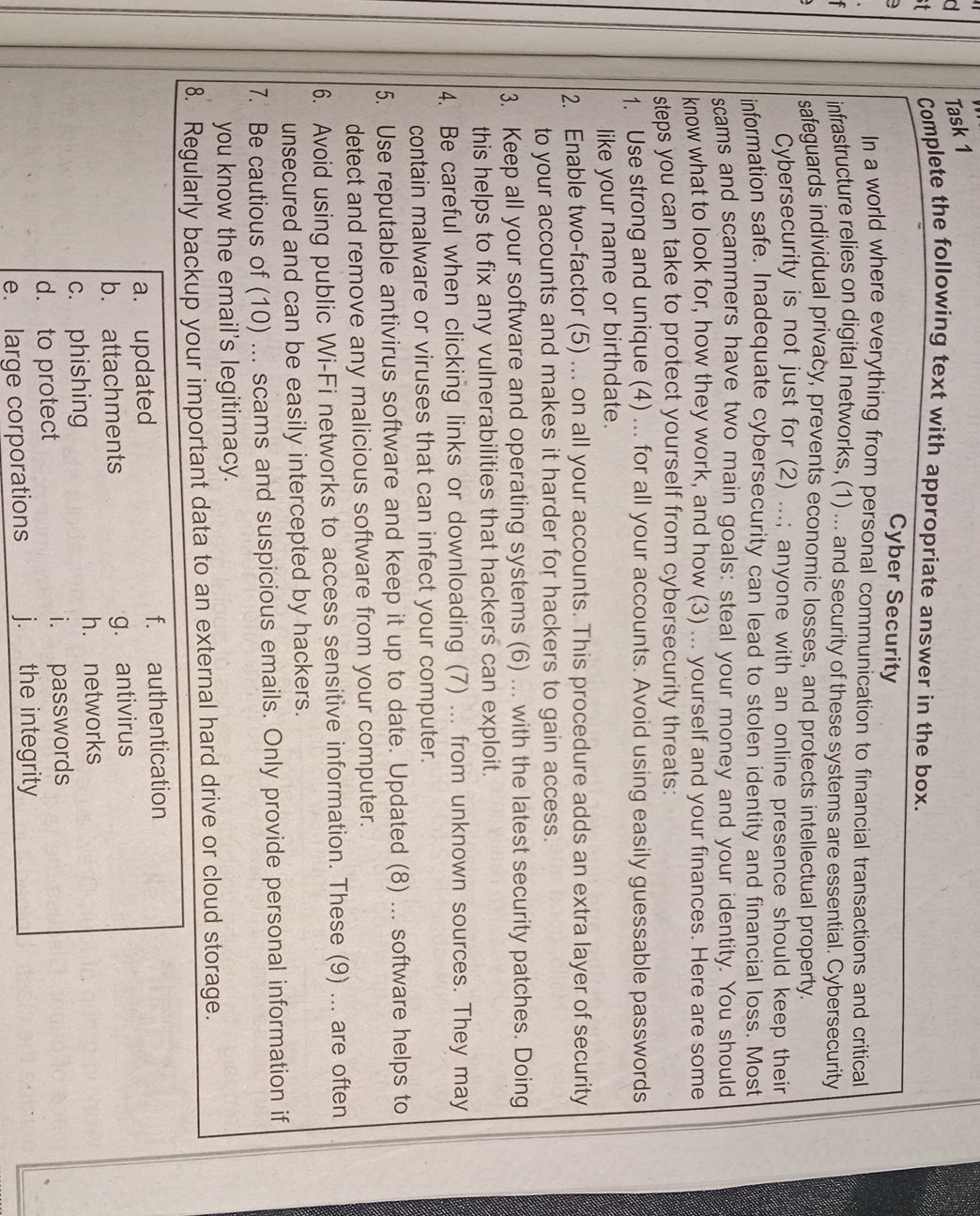 Complete the following text with appropriate | StudyX