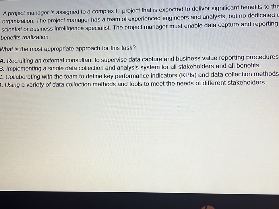 Project Manager Assigned A project manager is assigned to a complex