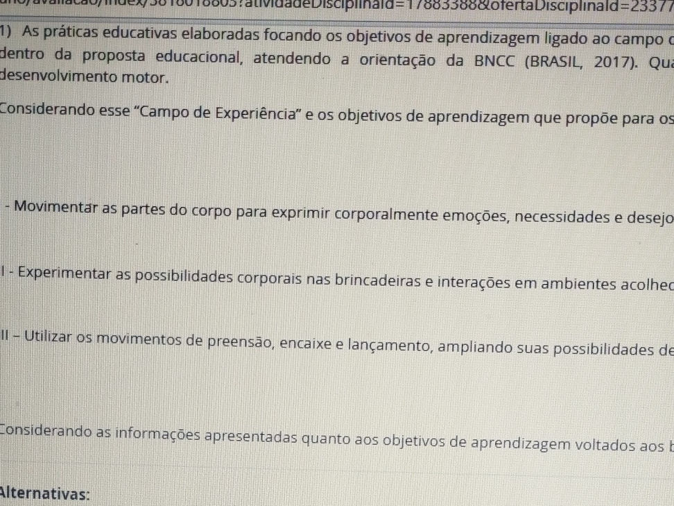 1) As práticas educativas elaboradas focando | StudyX
