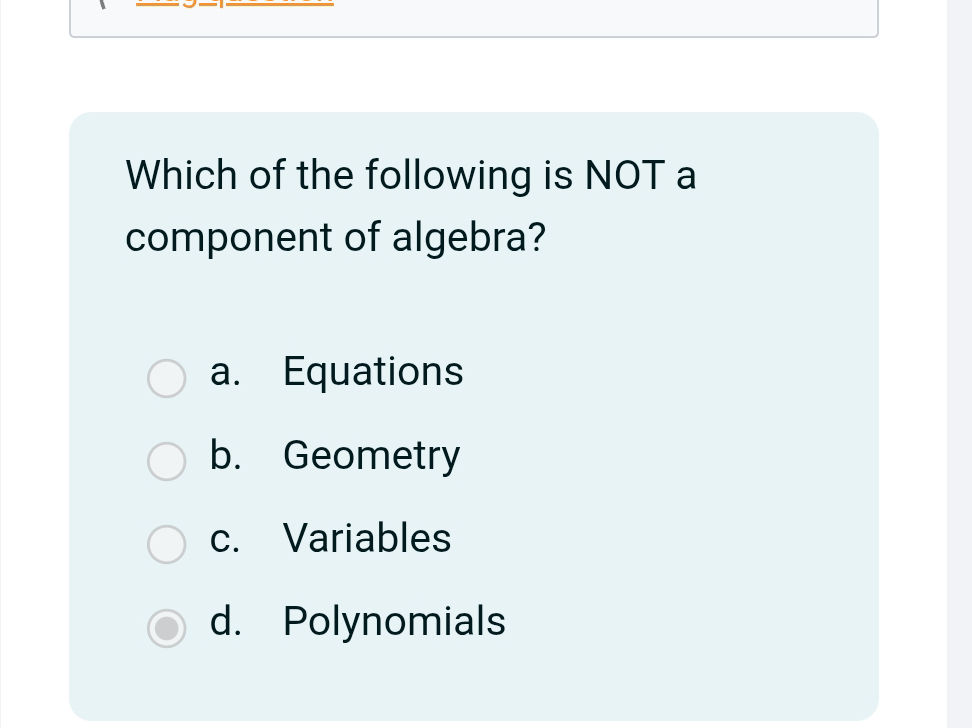 Which of the following is NOT a component of | StudyX