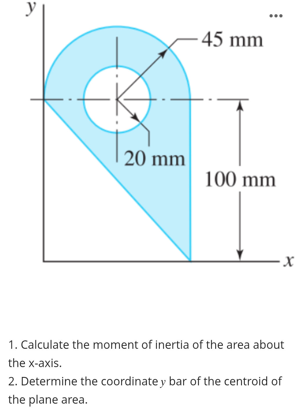 1. Calculate the moment of inertia of the | StudyX