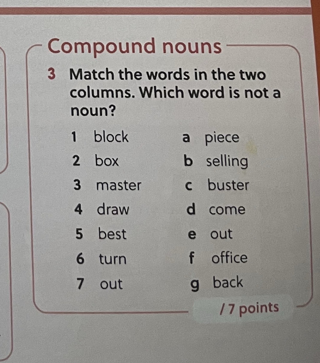 Match the words in the two columns. Which | StudyX