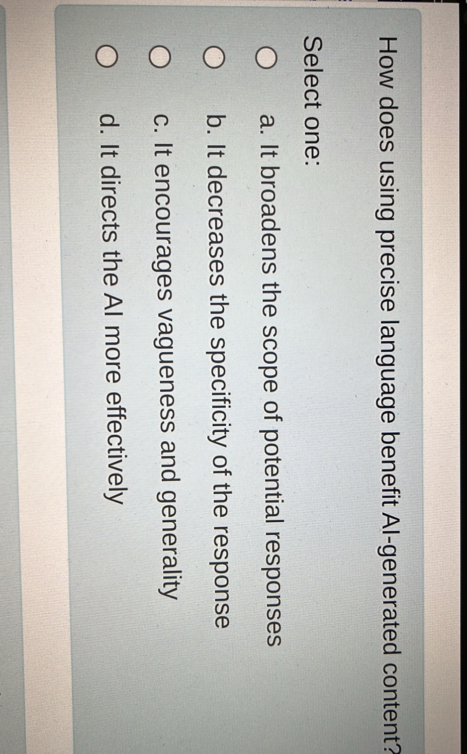 How does using precise language benefit | StudyX