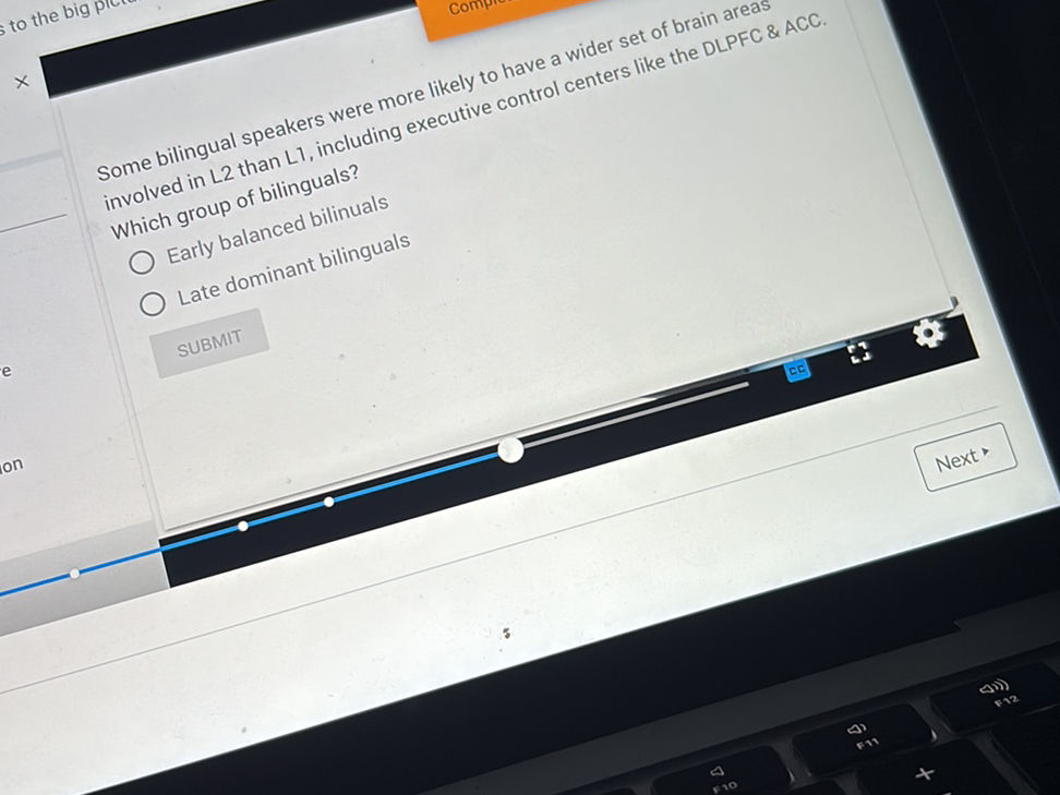 Some bilingual speakers were more likely to | StudyX