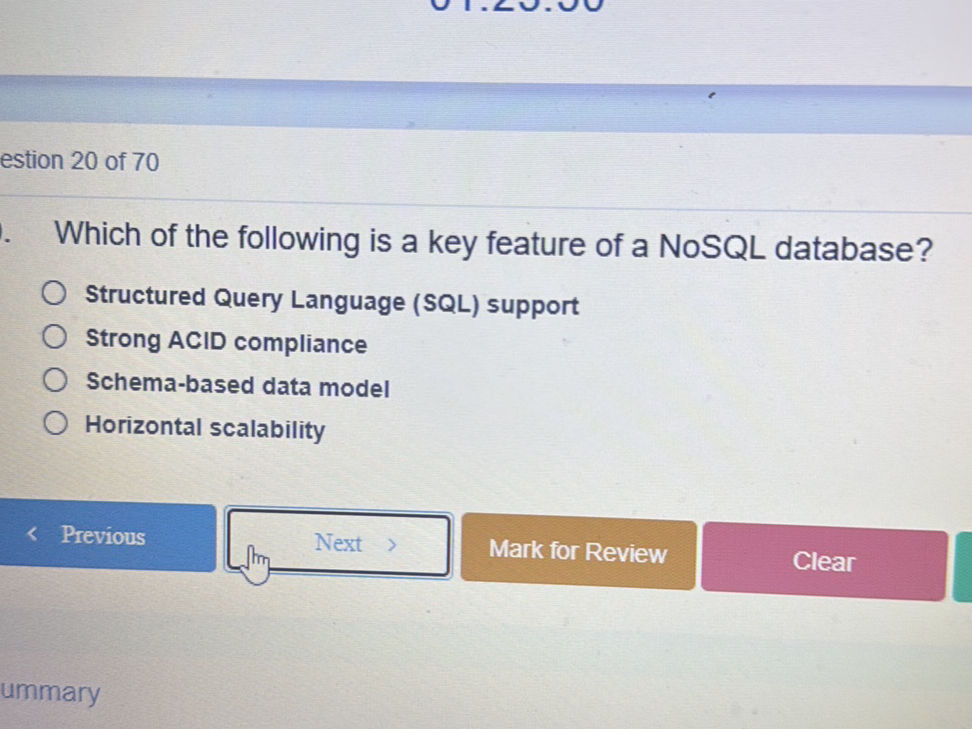 Which of the following is a key feature of a | StudyX