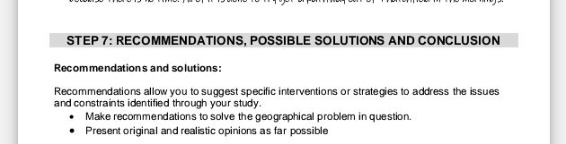 STEP 7: RECOMMENDATIONS, POSSIBLE SOLUTIONS | StudyX