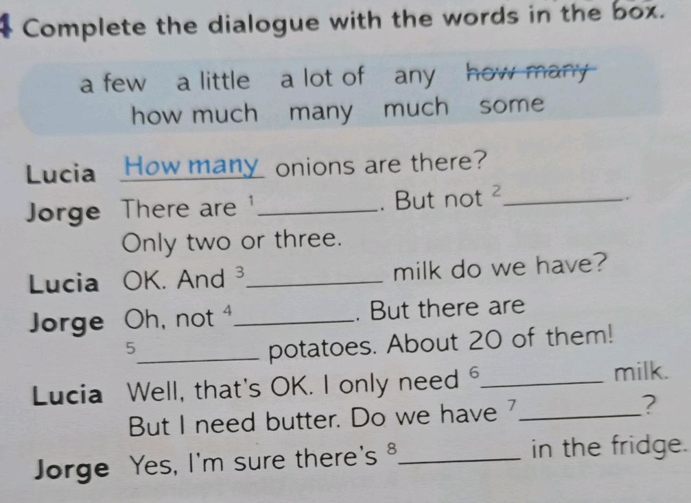 4 Complete the dialogue with the words in | StudyX