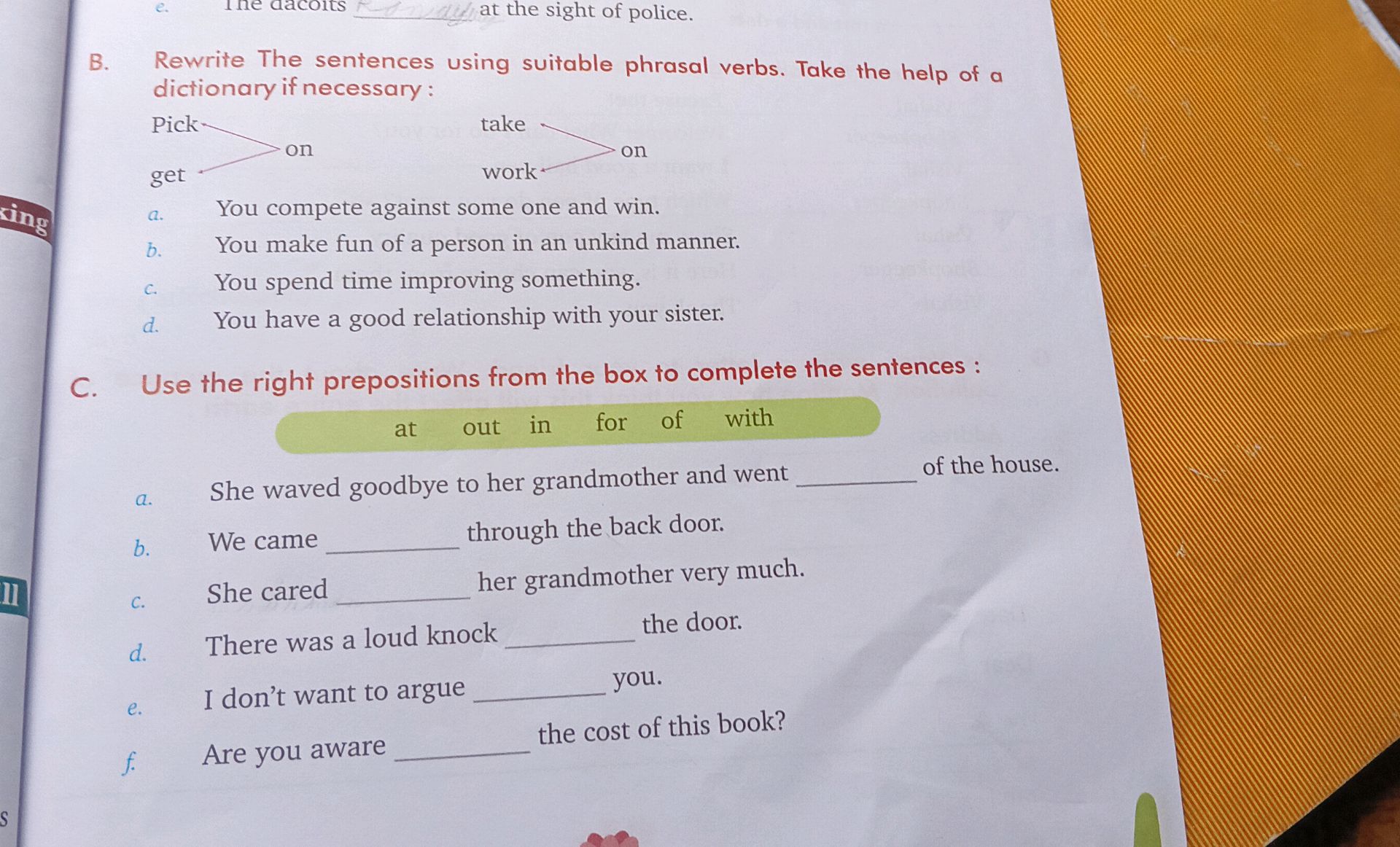 B. Rewrite The sentences using suitable | StudyX