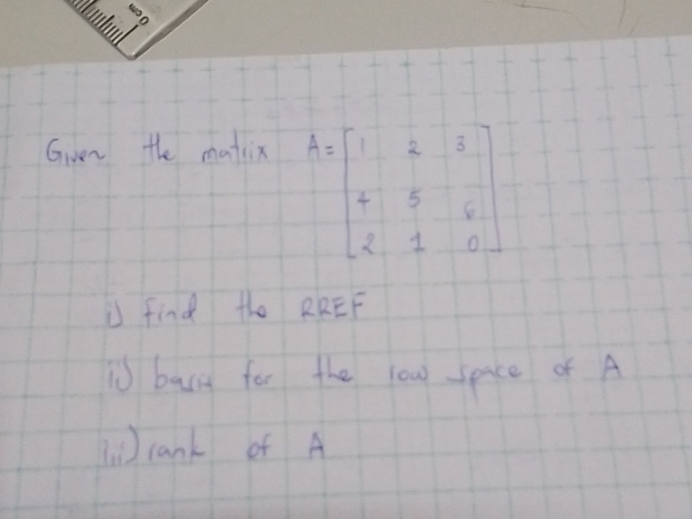 Given the matrix $A = 1 2 3 4 5 | StudyX