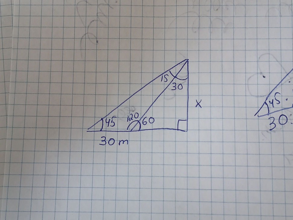 The image shows a diagram of a triangle with | StudyX