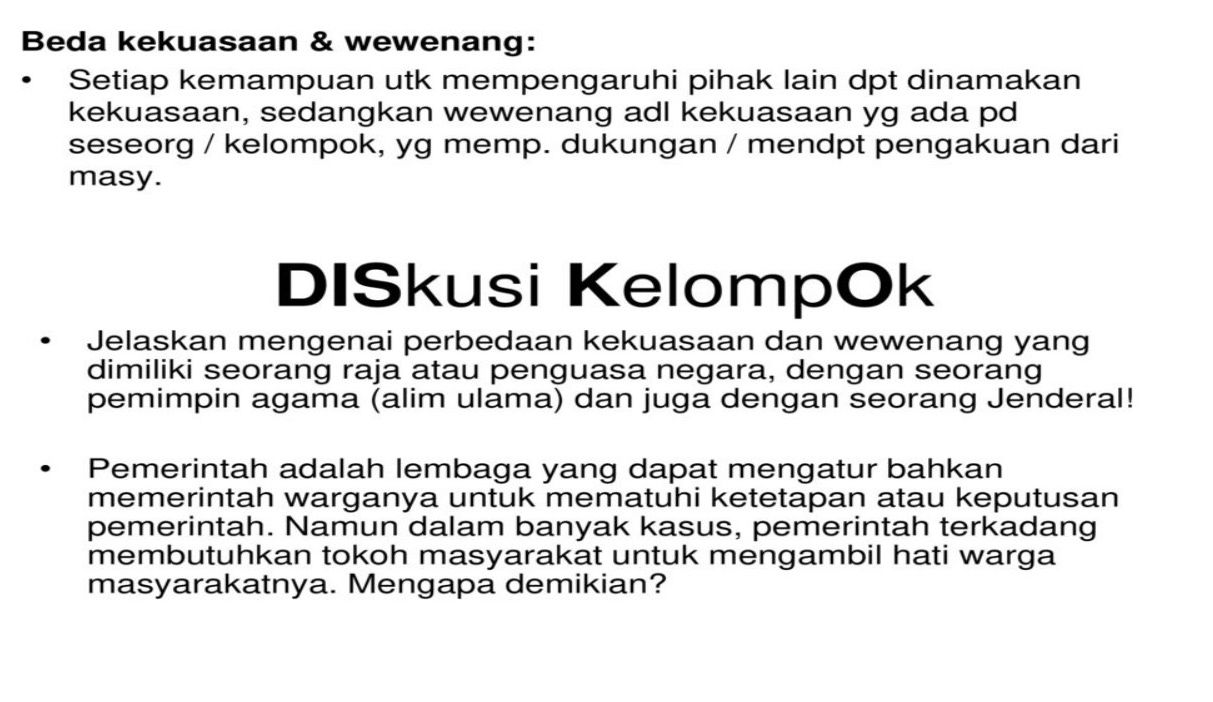 Jelaskan mengenai perbedaan kekuasaan dan | StudyX