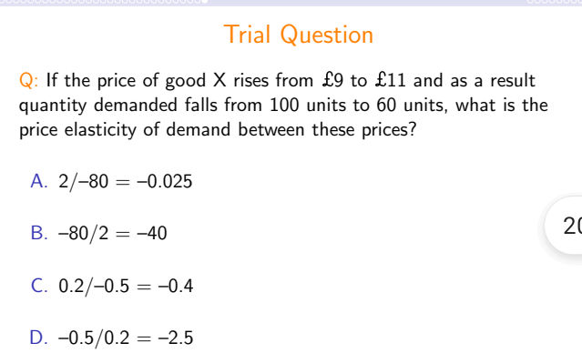 Q: If the price of good X rises from £9 to | StudyX