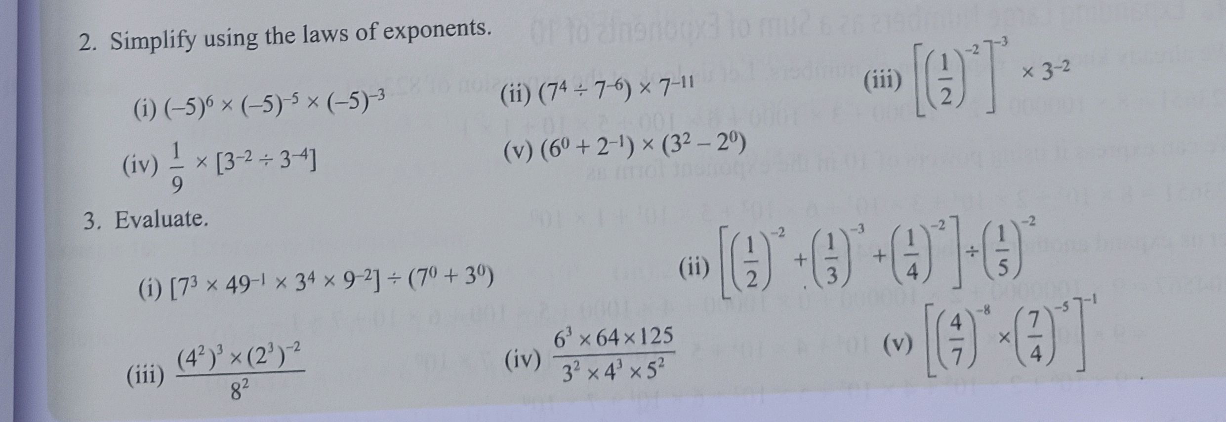 2. Simplify using the laws of exponents. | StudyX