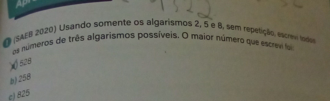 (SAEB 2020) Usando somente os algarismos 2, | StudyX