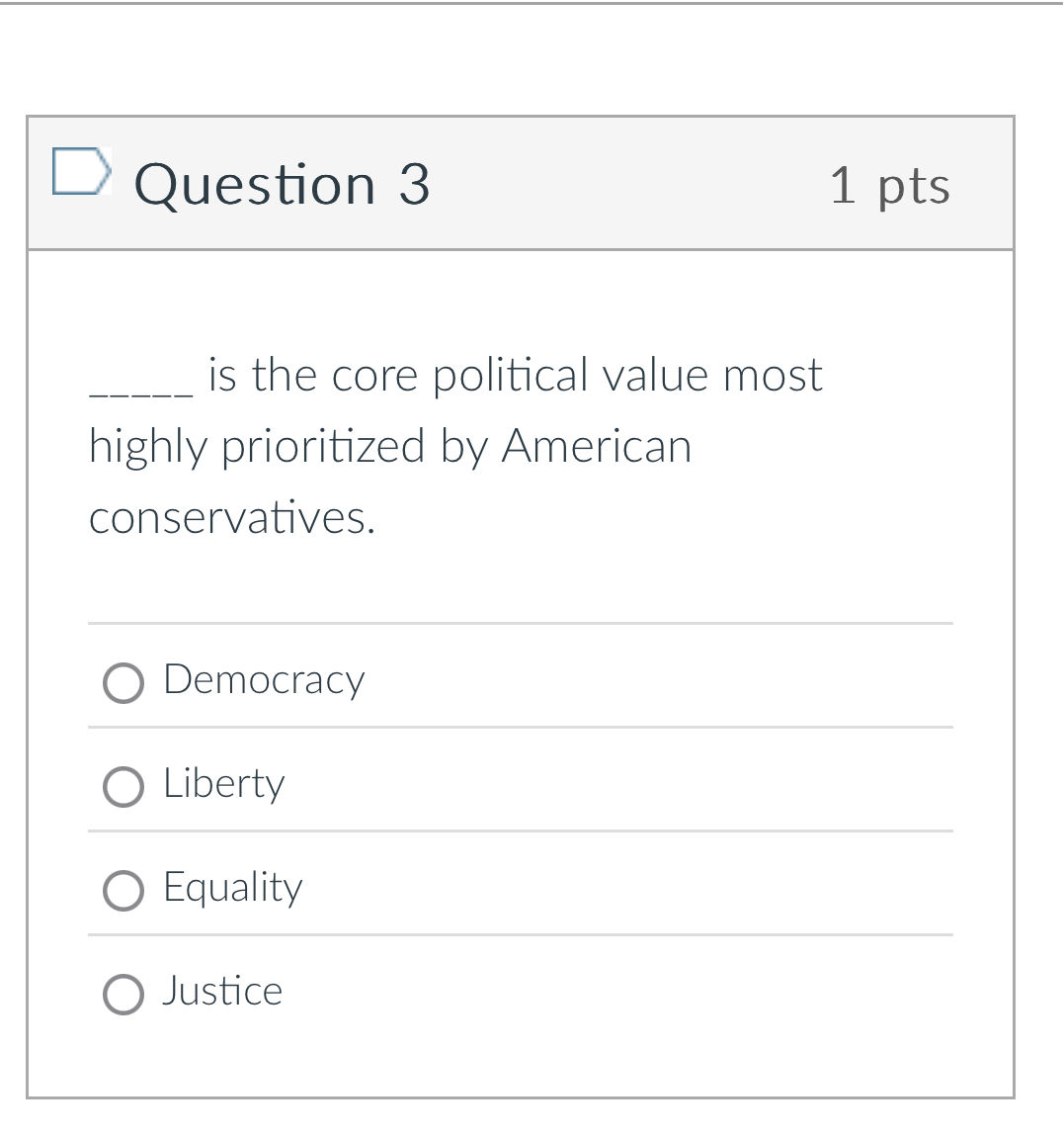 Question 3 _____ is the core political | StudyX