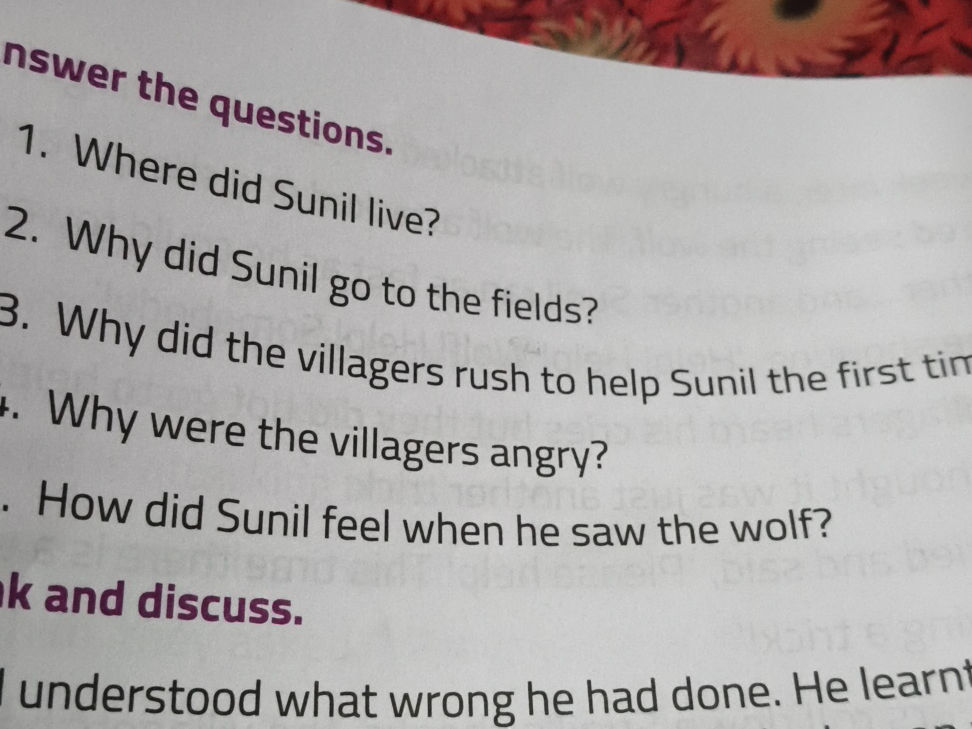 1. Where did Sunil live? 2. Why did Sunil go | StudyX
