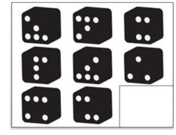 The image shows a pattern of dice. The last | StudyX