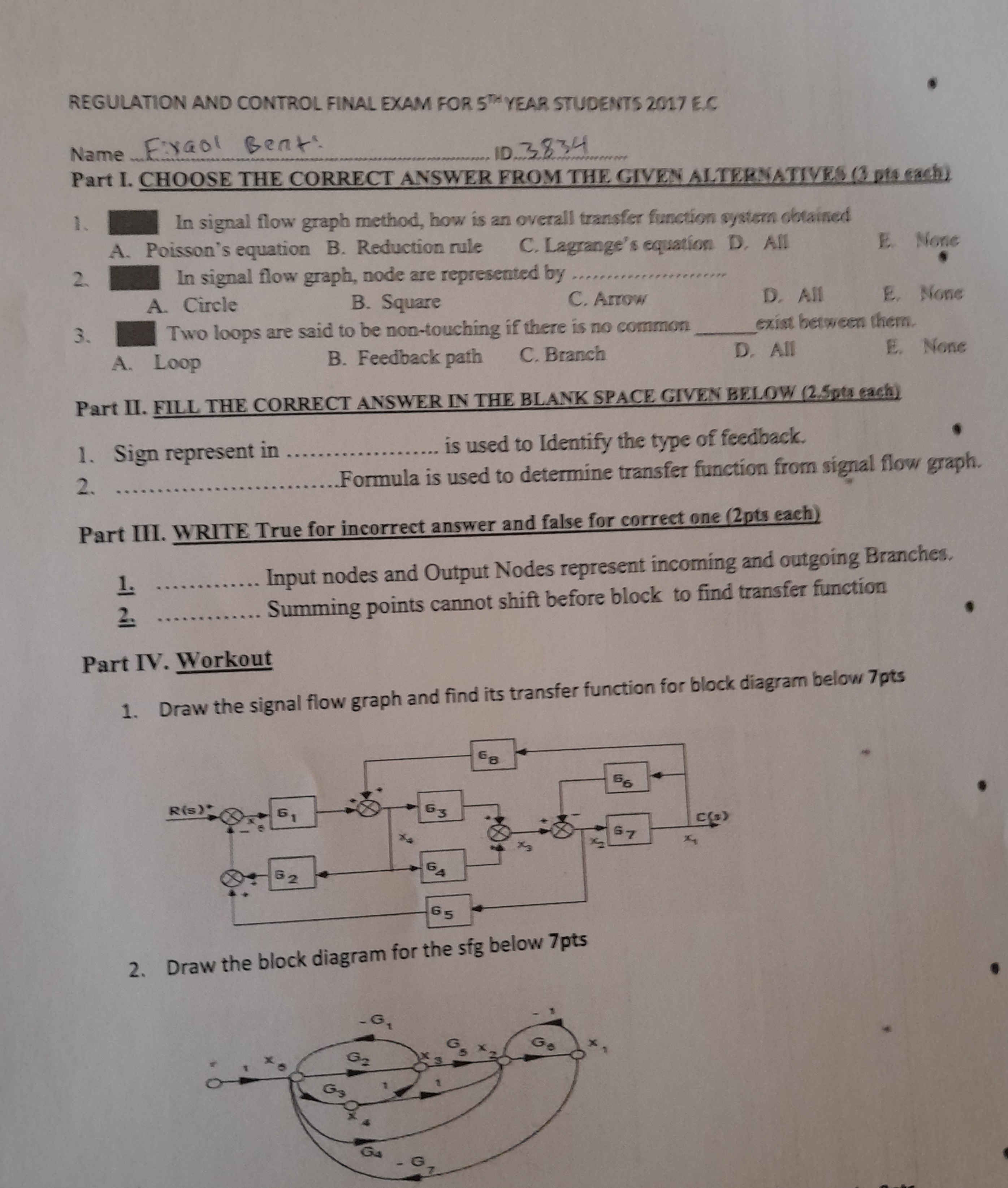 Part I. CHOOSE THE CORRECT ANSWER FROM THE | StudyX