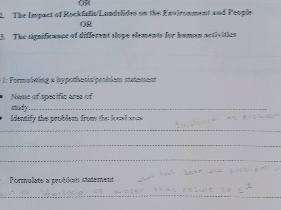 2. The Impact of Rockfalls/Landslides on the | StudyX