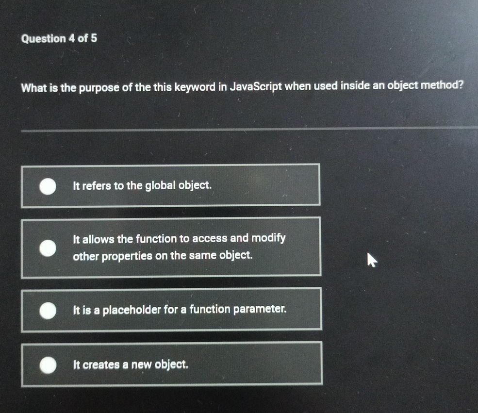 What is the purpose of the `this` keyword in | StudyX