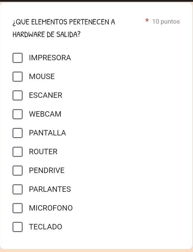 ¿QUE ELEMENTOS PERTENECEN A HARDWARE DE | StudyX