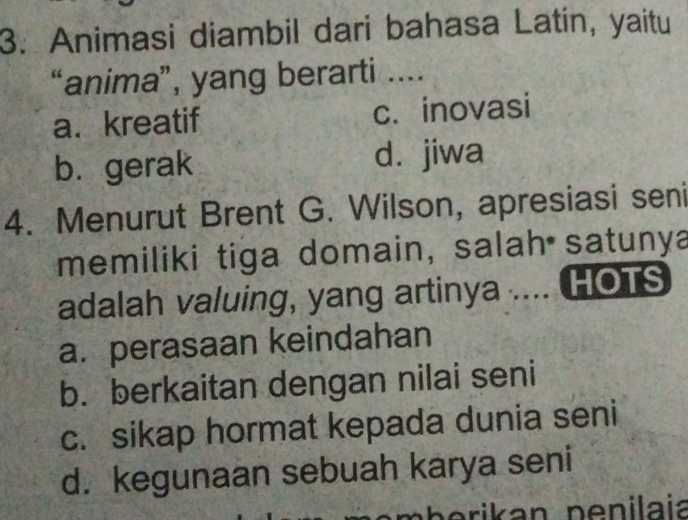3. Animasi diambil dari bahasa Latin, yaitu StudyX
