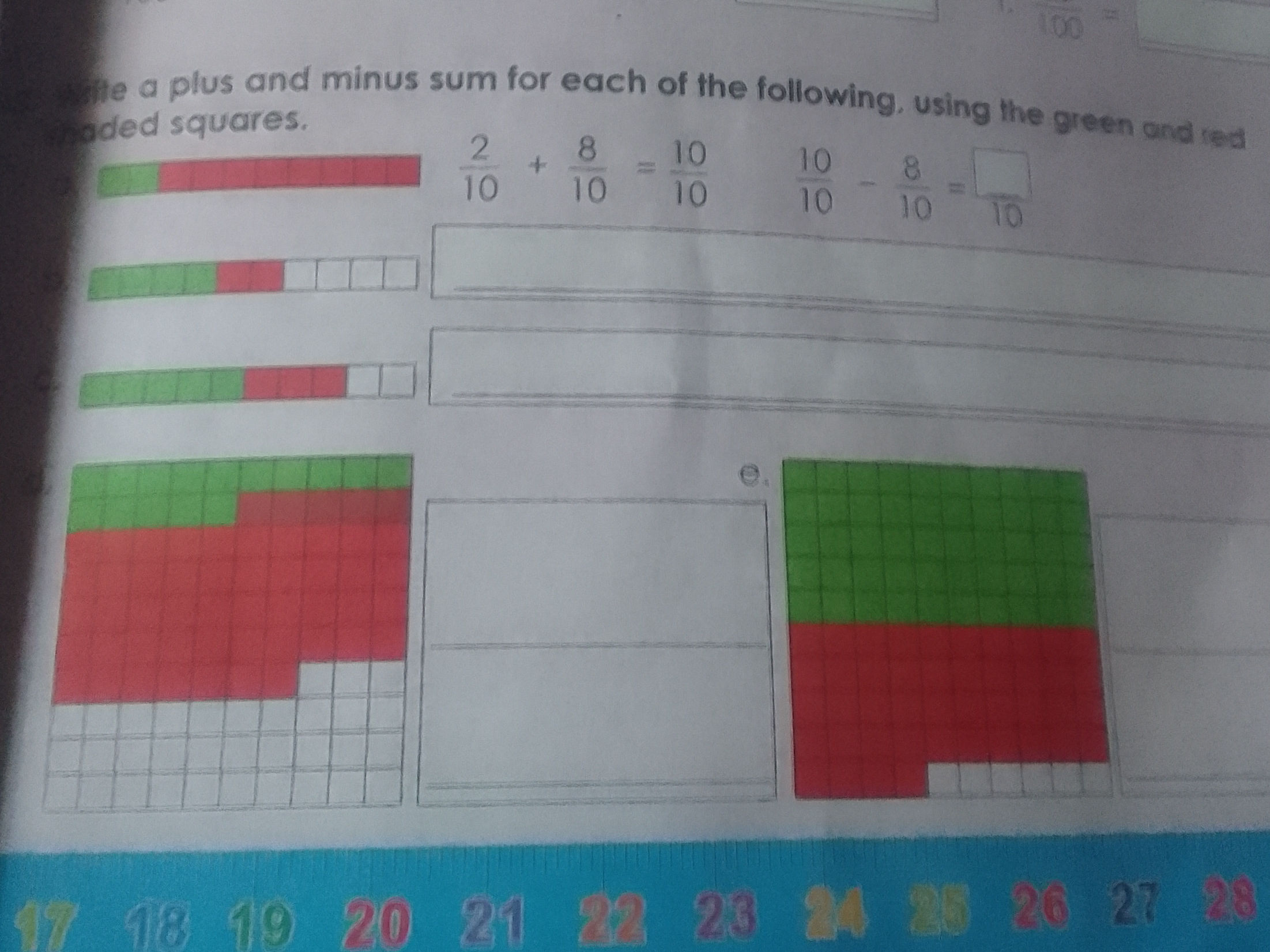 Write a plus and minus sum for each of the | StudyX