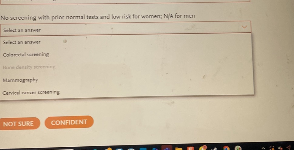 No Screening No screening with prior normal tests and low | StudyX