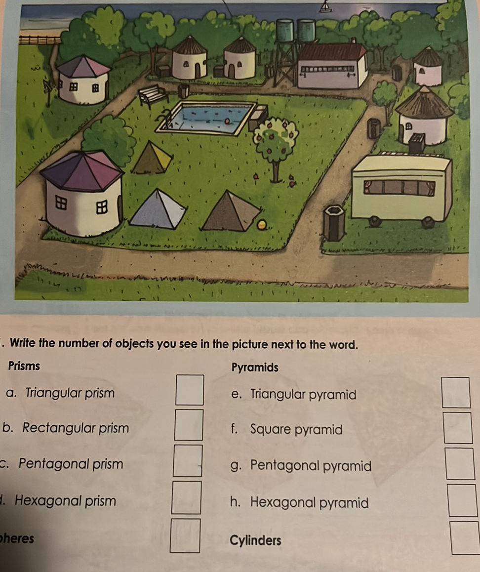 Write the number of objects you see in the | StudyX