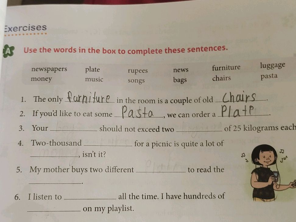 Use the words in the box to complete these | StudyX