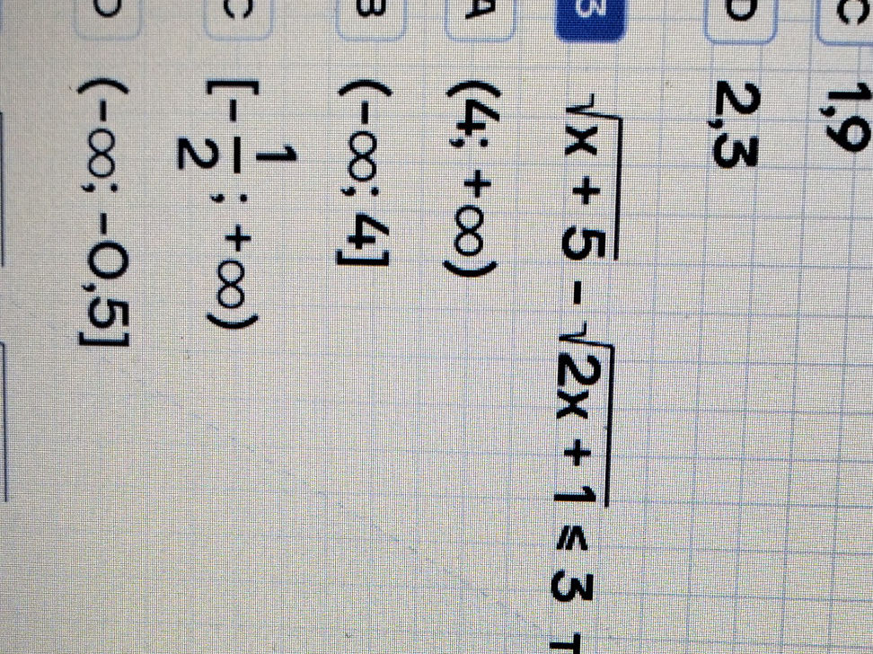 $ {x+5} - {2x+1} 3$ A. $(4; + )$ B. | StudyX