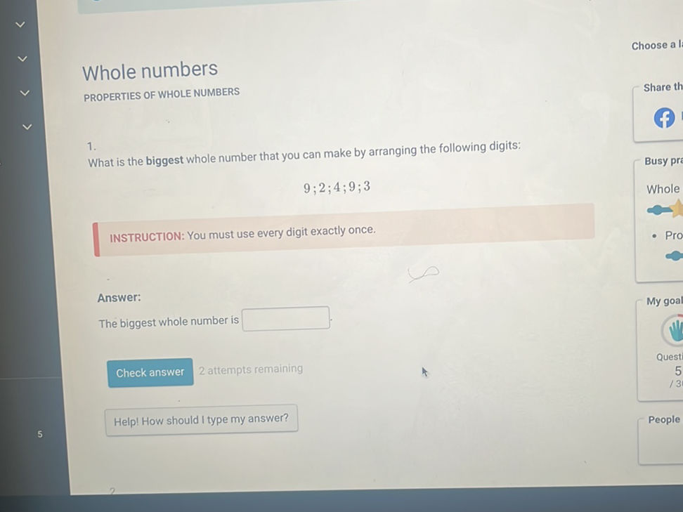 Biggest Whole Number