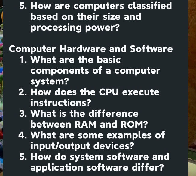 5. How are computers classified based on | StudyX