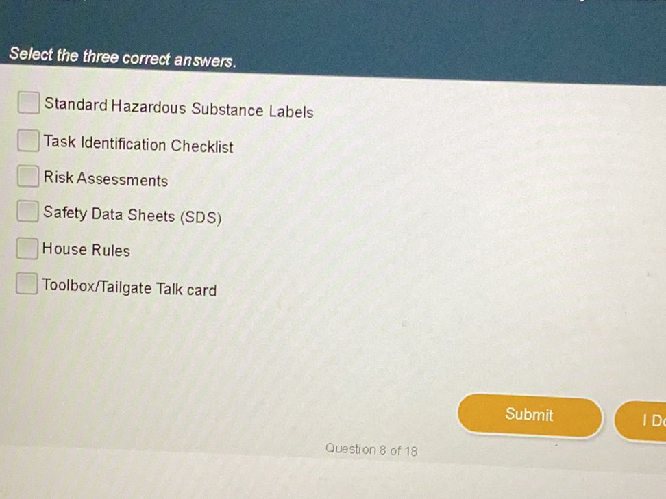 Select the three correct answers. Standard | StudyX