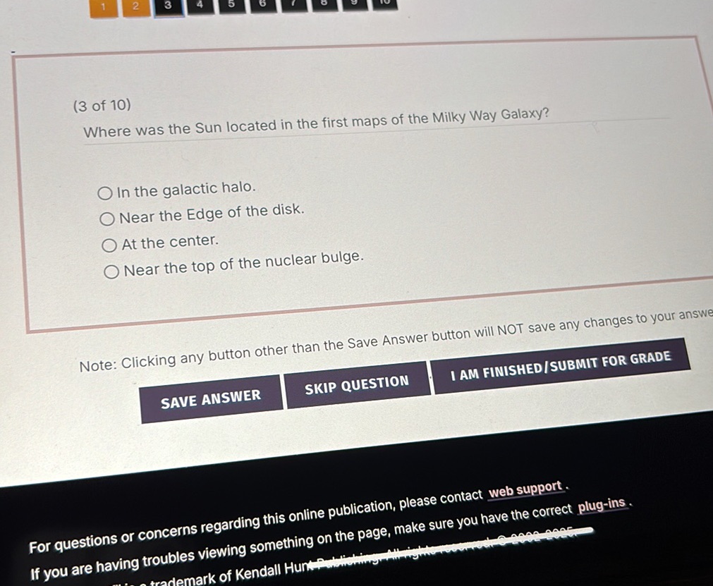 (3 of 10) Where was the Sun located in the | StudyX