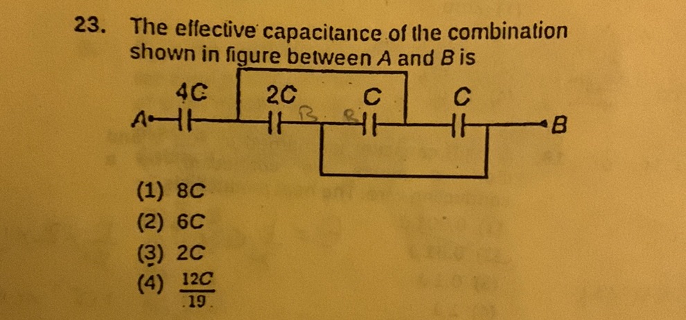 Effective Capacitance Problem 23. The effective capacitance of the | StudyX