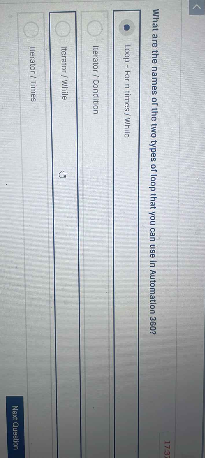 What are the names of the two types of loop | StudyX
