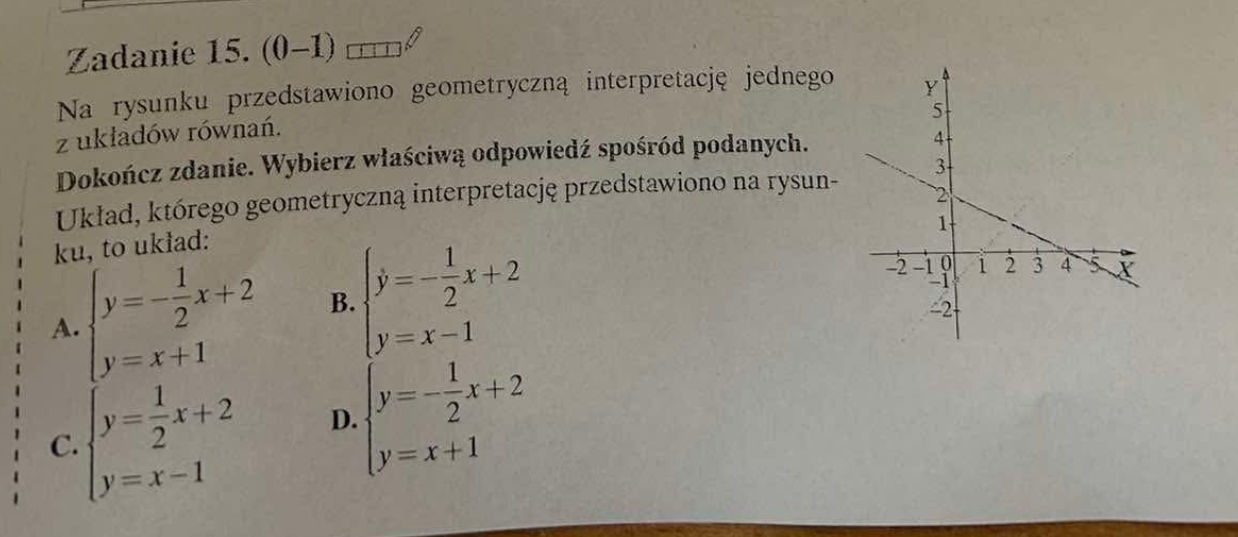 Zadanie 15. (0-1) Na rysunku przedstawiono | StudyX
