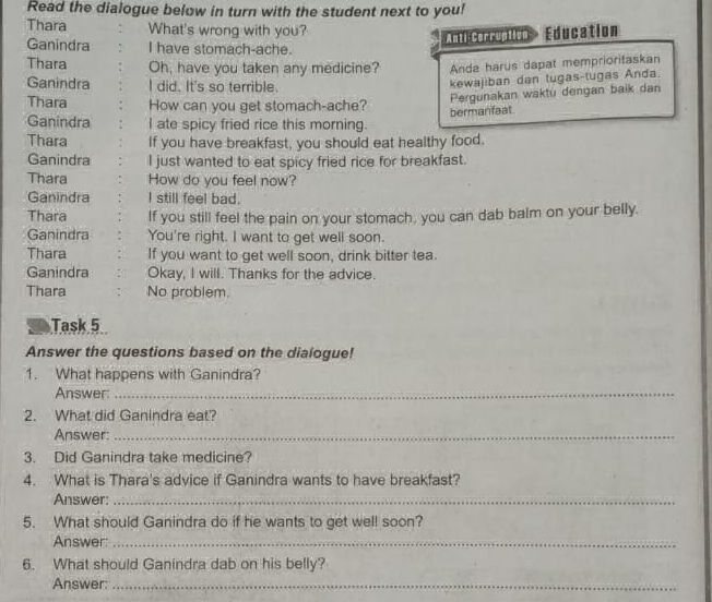 Read the dialogue below in turn with the | StudyX