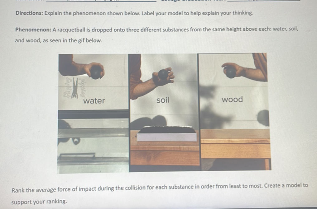 Directions: Explain the phenomenon shown | StudyX
