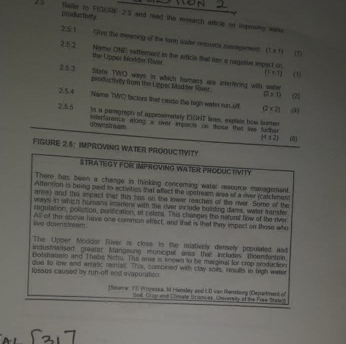 2. 5 Refer to FIGURE 25 and read the | StudyX