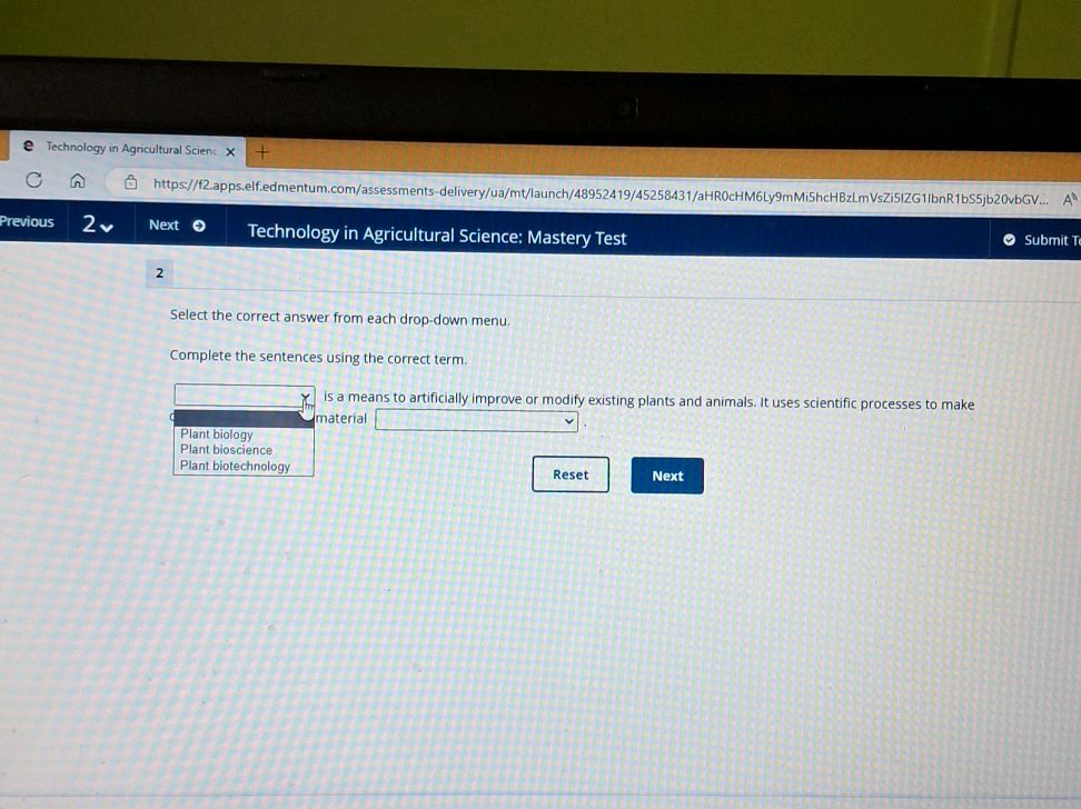 Select the correct answer from each | StudyX