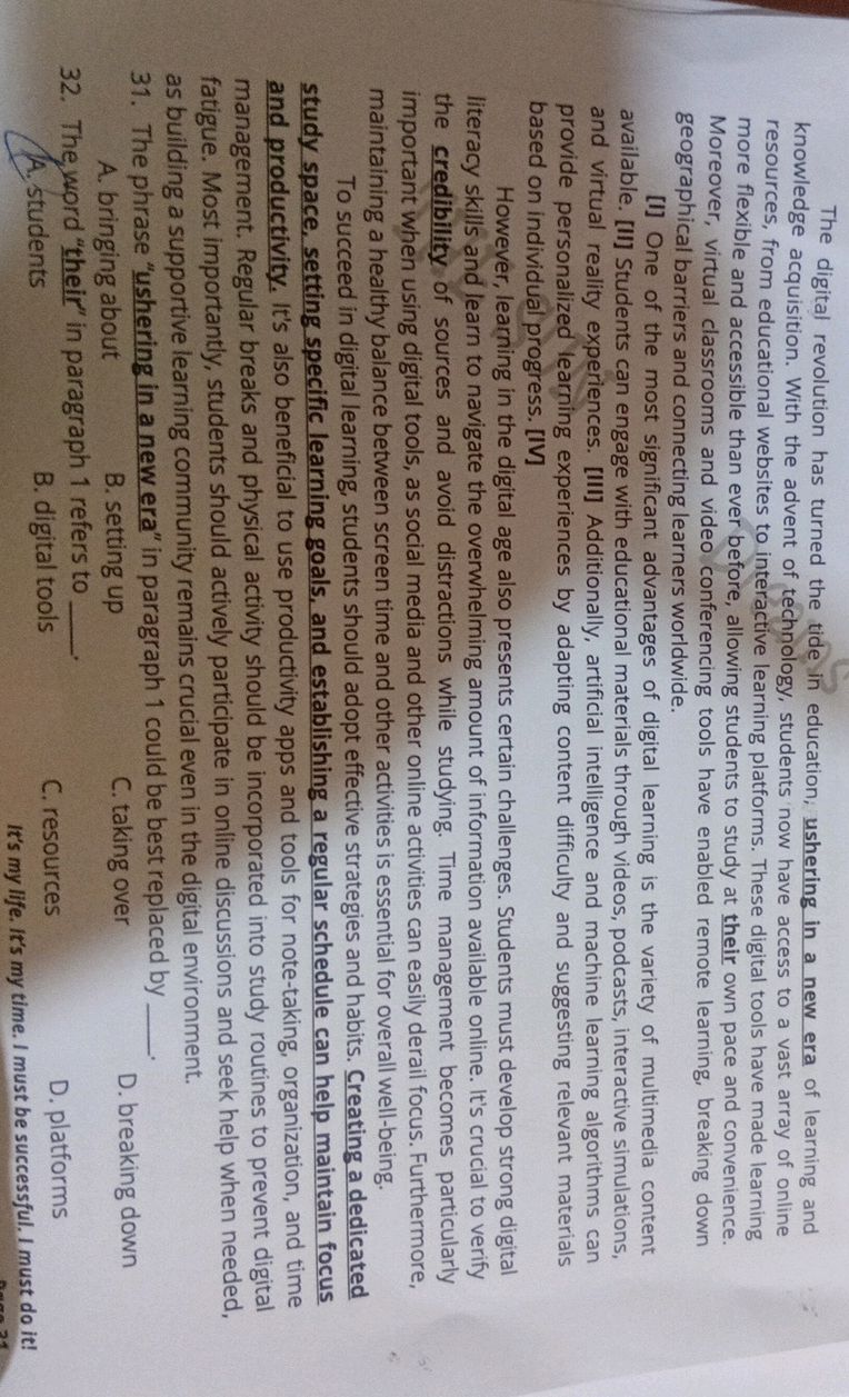 31. The phrase "ushering in a new era" in | StudyX