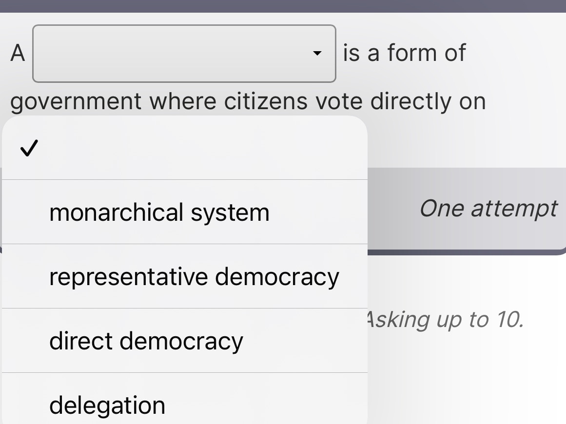 A ______ is a form of government where | StudyX