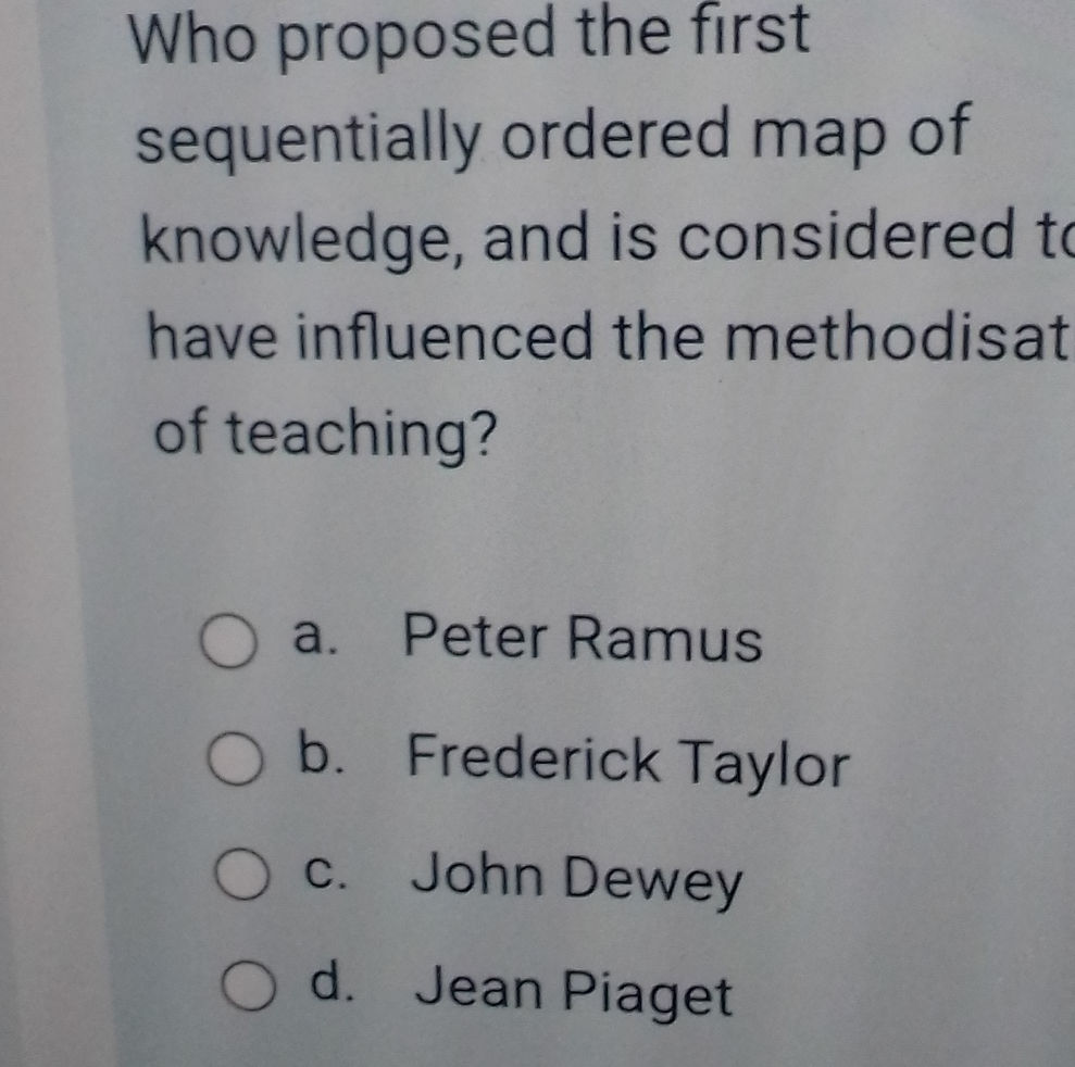 Peter Ramus Map Who proposed the first sequentially ordered