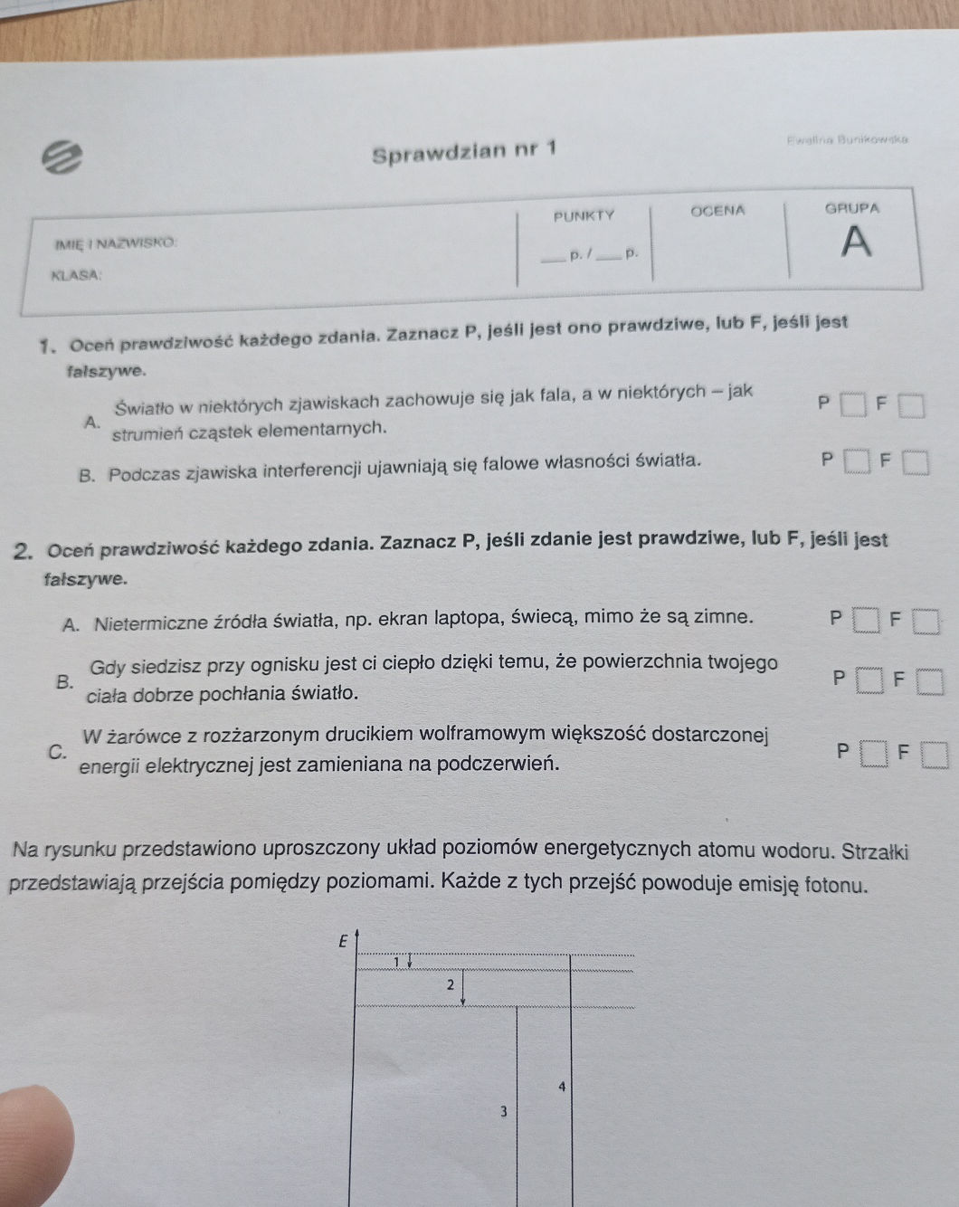 1. Oceń prawdziwość każdego zdania. Zaznacz | StudyX