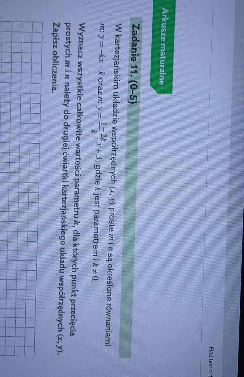 W kartezjańskim układzie współrzędnych (x, | StudyX